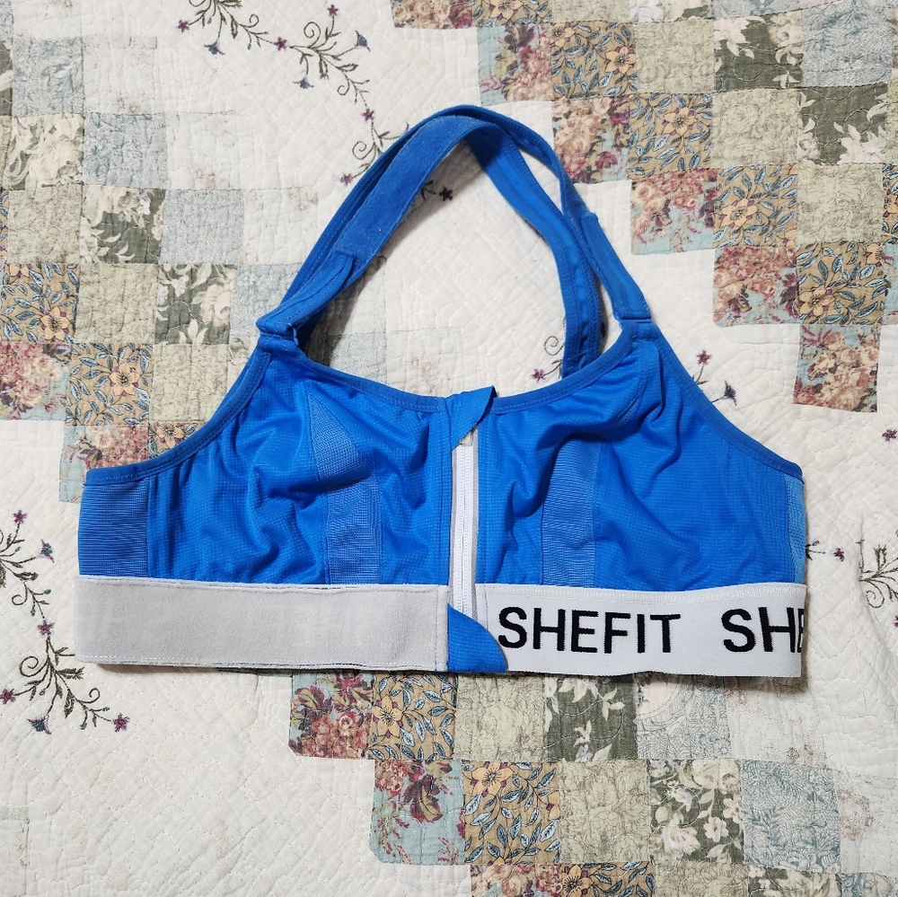 Medium SheFit high impact bra blue